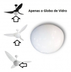 Globo Cupula Vidro Para Ventilador De Teto Aliseu Terral