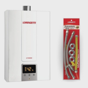 Aquecedor De Água A Gás Gn Lz1600de Com Kit Instalação Lorenzetti