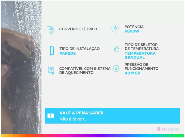 DUCHA LOREN SHOWER ELETRÔNICO 220V 7.500W BR LORENZETTI - Image 5