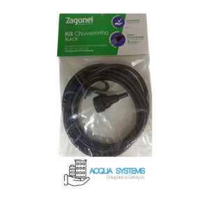KIT CHUVEIRINHO C/MANGUEIRA 2M BLACK ZAGONEL
