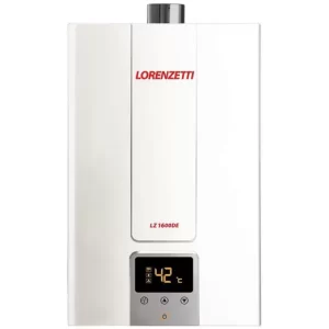 Aquecedor de Água a Gás GN Lorenzetti LZ 1600DE - Controle Eletrônico Digital 15 L/Min