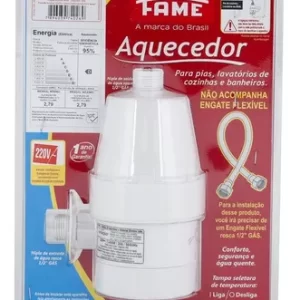 AQUECEDOR ELÉTRICO AUTOMÁTICO PIA, COZINHA E BANHEIRO 220V 5400W FAME