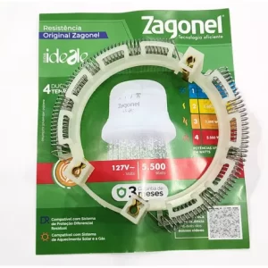 RESISTÊNCIA DUCHA IDEALE PLUS 127V 5.500W ZAGONEL