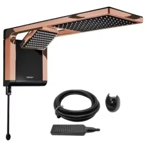 CHUVEIRO ACQUA DUO BLACK/ROSE 220V/6800W LORENZETTI
