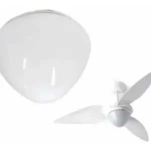 Globo De Vidro Br Leitoso Ventilador Teto Aliseu Tradicional