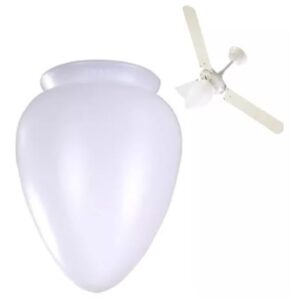 Globo Pera Plástico Para Ventilador De Teto Aliseu Iceberg