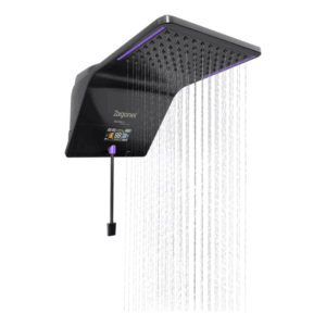 Chuveiro Elétrico Híbrido Eletrônico com Visor Digital 127V (110V) 5500w Preto Quadrado Ducali Premium Digital Zagonel
