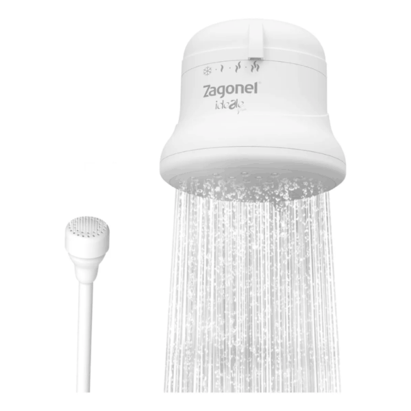 Chuveiro Elétrico Branco Com Cano Zagonel Ideal 220v 6800w - Image 2