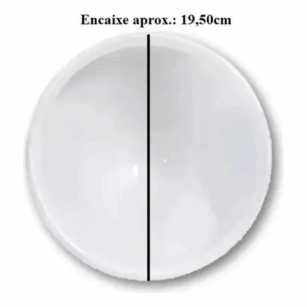Globo Lustre Plástico P/ Ventilador De Teto Aliseu - Image 2